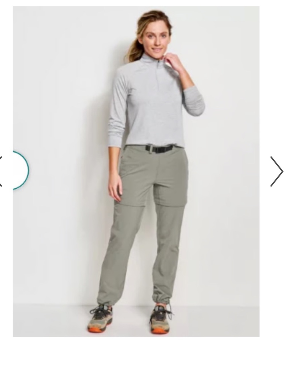 Orvis Wonder Ripstop Convertible Trail Pants — Sagebrush Green size 12